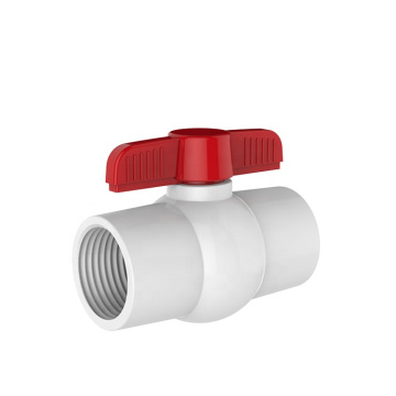 Reinforced heavy duty two channel pvc ball valve